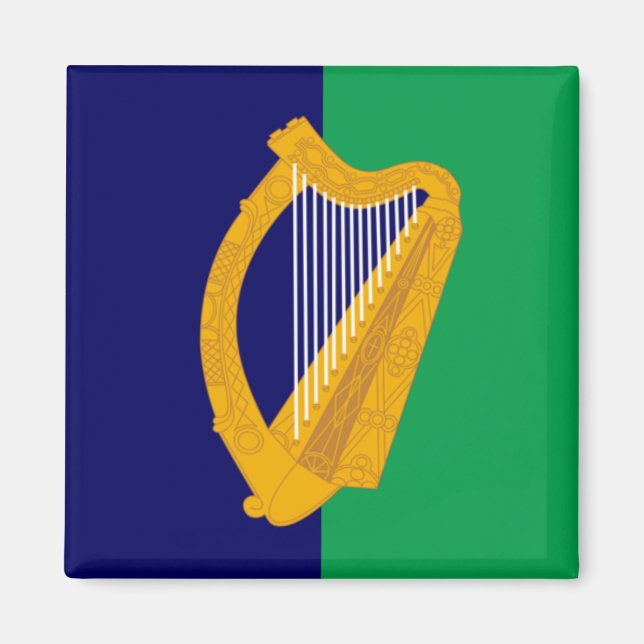 Irland Magnet - Harp on Blue & Green (Vorne)