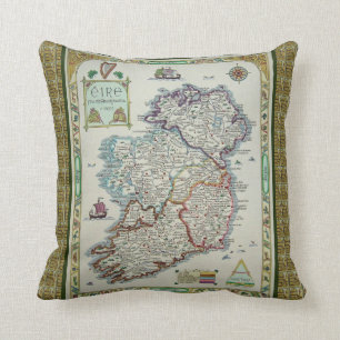 Irland Map - Irish Eire Erin Cushion Throw Kissen