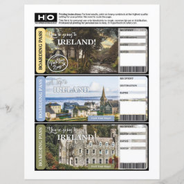 Irland Mock Ticket für Reisen und Veranstaltungen