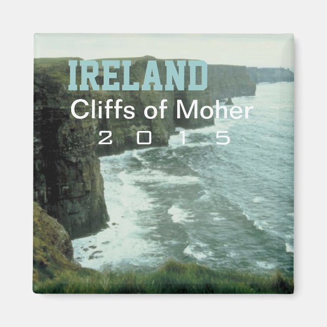 Irland Moher Cliffs Souvenir Magnet Change Year (Vorne)