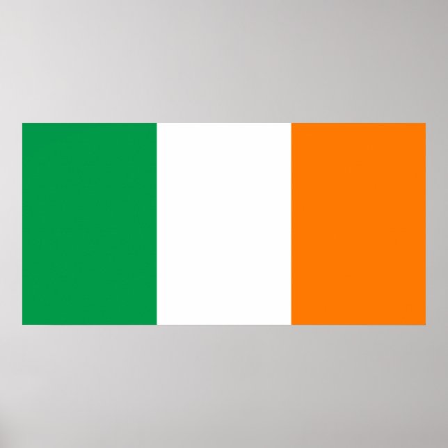 Irland - Nationale Flagge Irlands Poster (Vorne)