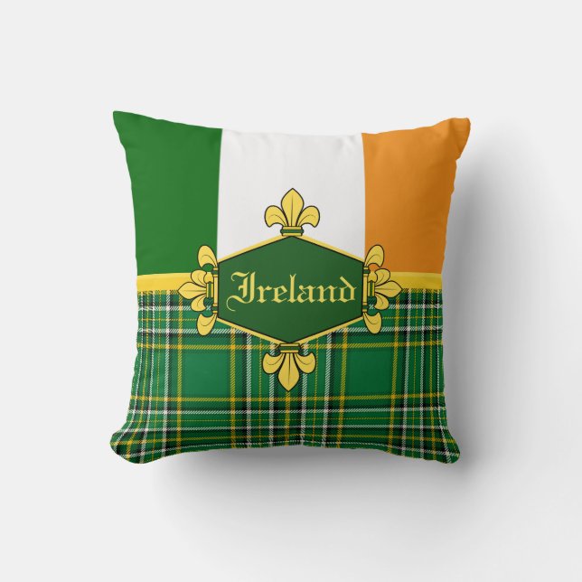 Irland nationaler Tartan, Flagge, fertigen mit Kissen (Vorderseite)