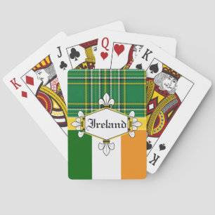 Irland nationaler Tartan, Flagge, fertigen mit Spielkarten