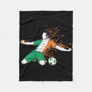 Irland Nationalfußball - Irische Flagge Fußbal Lie Fleecedecke