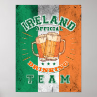 Irland Offiziell Drinking Team. Schönes Bier
