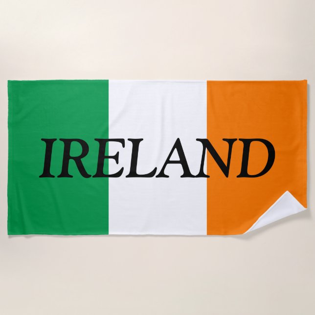Irland - offizielle Flagge Strandtuch (Vorderseite)