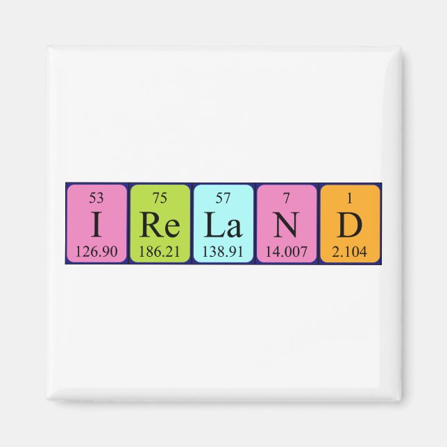 Irland Periodenmagnet Magnet (Vorne)