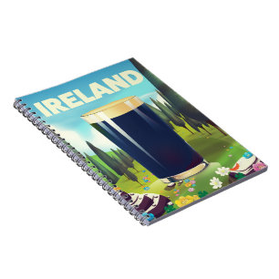 Irland Pint Reiseplakat Notizblock