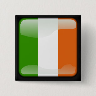 Irland - polierte Flagge Button