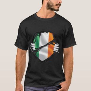 Irland Pure Roots Flag Black T-Shirt