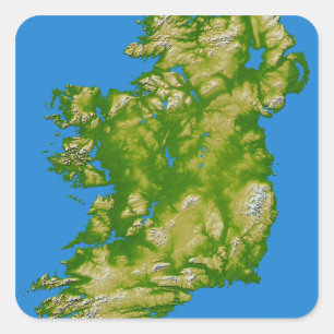 Irland Quadratischer Aufkleber