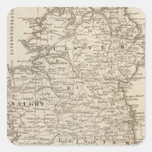 Irland Quadratischer Aufkleber