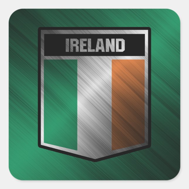 Irland Quadratischer Aufkleber (Vorderseite)
