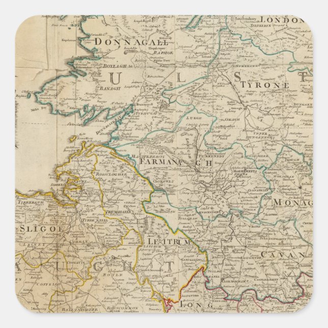 Irland Quadratischer Aufkleber (Vorderseite)