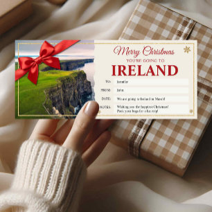 Irland Reise Weihnachtsgeschenk Ticket Karte