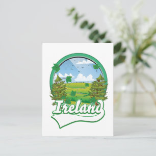 Irland Reiselogo Feiertagspostkarte