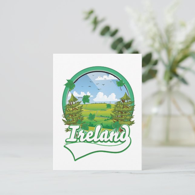 Irland Reiselogo Feiertagspostkarte (Stehend Vorderseite)