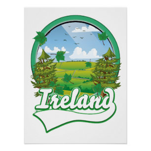 Irland Reiselogo Poster