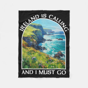 Irland ruft und ich muss gehen St. Patrick's Day Fleecedecke