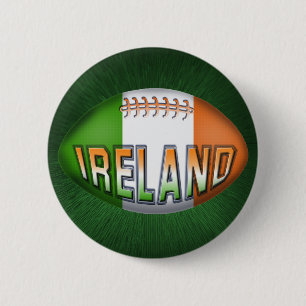 Irland-Rugbyball Button