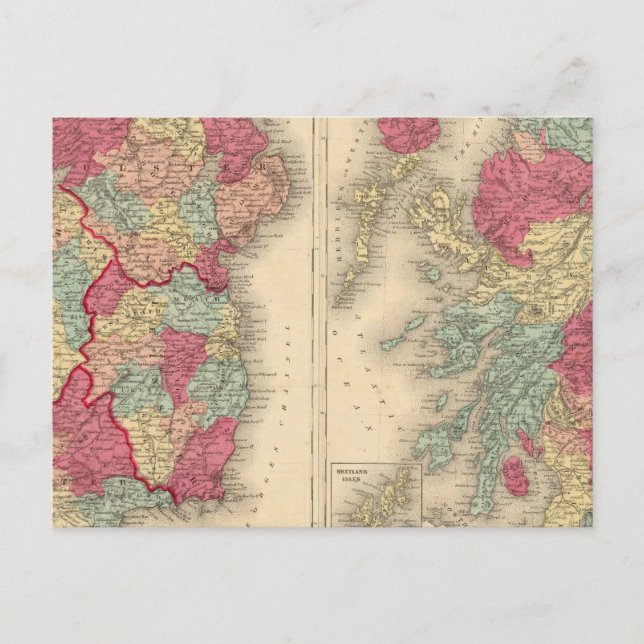 Irland Schottland Postkarte (Vorderseite)