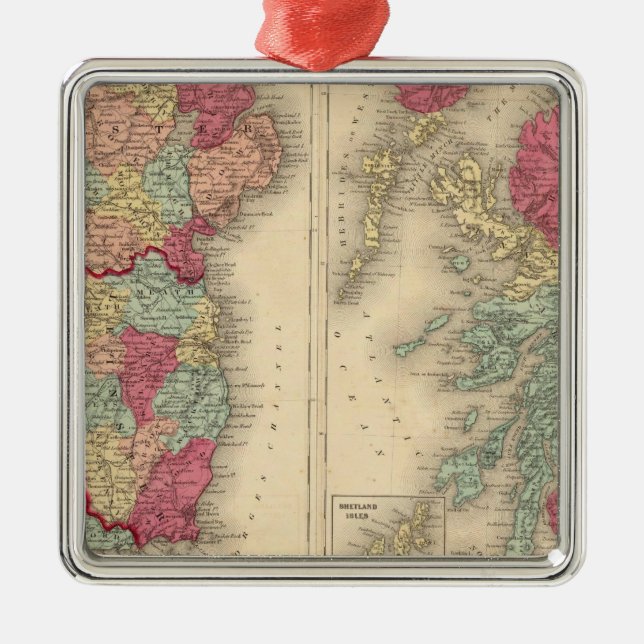Irland Schottland Silbernes Ornament (Vorne)