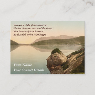 Irland-Seeküsten-motivierend Desiderata Visitenkarte