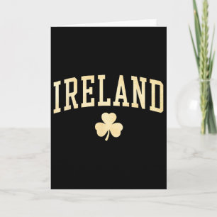 Irland Shamrock Kleeblatt Irisches Glück Grün Vint Karte