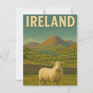Irland Sheep besuchen Postkarte