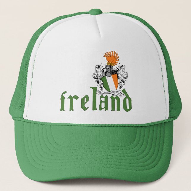 Irland Shield Hat Truckerkappe (Vorderseite)
