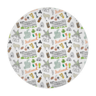 Irland-Skizze-Gekritzel-Muster Schneidebrett