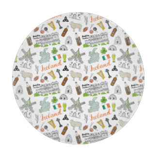 Irland-Skizze-Gekritzel-Muster Schneidebrett