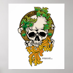 Irland Skull Tattoo Poster