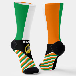 Irland Socken, irische Flaggenfarben / Sport Socken
