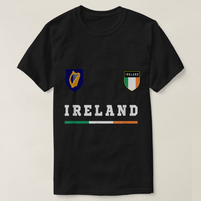 Irland SportFußball Jersey Flag Football Dublin T-Shirt (Design vorne)