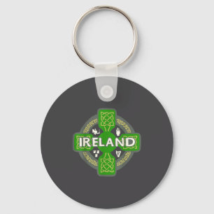 Irland St. Patrick Tag keltisches Kreuz Grün Schlüsselanhänger