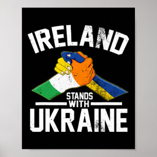 Irland steht mit der Ukraine Ukrainische Irische F Poster