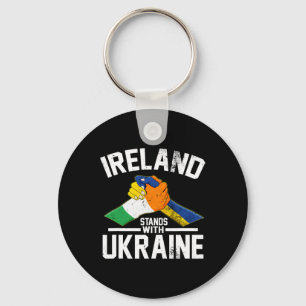 Irland steht mit der Ukraine Ukrainische Irische F Schlüsselanhänger