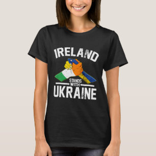 Irland steht mit der Ukraine Ukrainische Irische F T-Shirt
