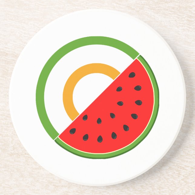 IRLAND STEHT MIT PALÄSTINA - Wassermelone Getränkeuntersetzer (Vorne)
