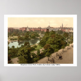 Irland - Stephens Green Park c1900, Dublin Poster