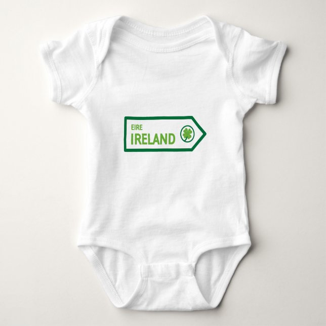 Irland-Straßenschild Baby Strampler (Vorderseite)