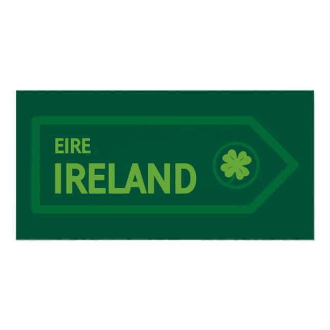Irland-Straßenschild Poster (Vorderseite)