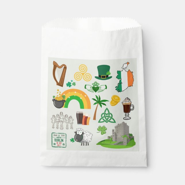 Irland Symbole Geschenktütchen (Vorderseite)