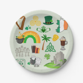 Irland Symbole Pappteller