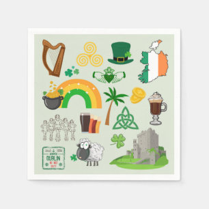 Irland Symbole Serviette