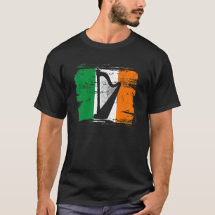 Irland Trad Music Harp Irish Flag Harpist Irland T-Shirt