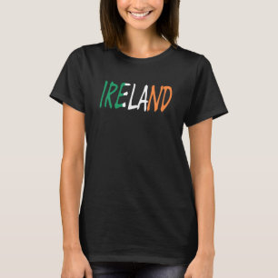 Irland überschneidet die irische Flagge Womens Ba T-Shirt