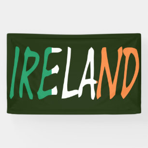 Irland überschneidet sich bei der irischen Flagge Banner