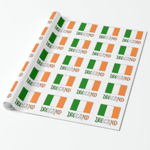Irland und irische Flagge Geschenkpapier